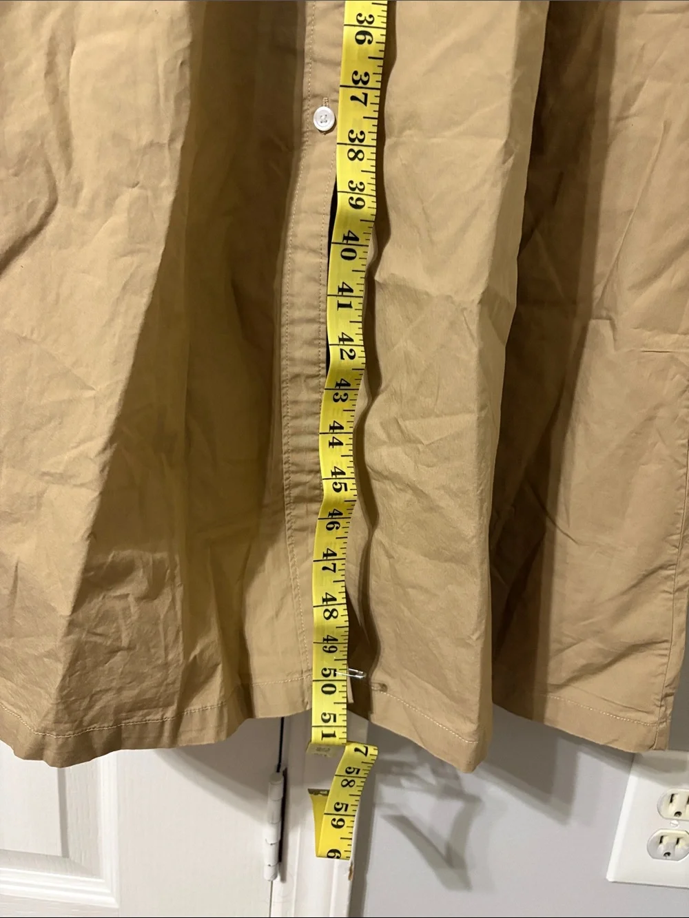 GAP Tan Button-Front Midi Dress - Picture 4 of 6